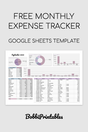 Free Monthly Expense Tracker – Google Sheets Template