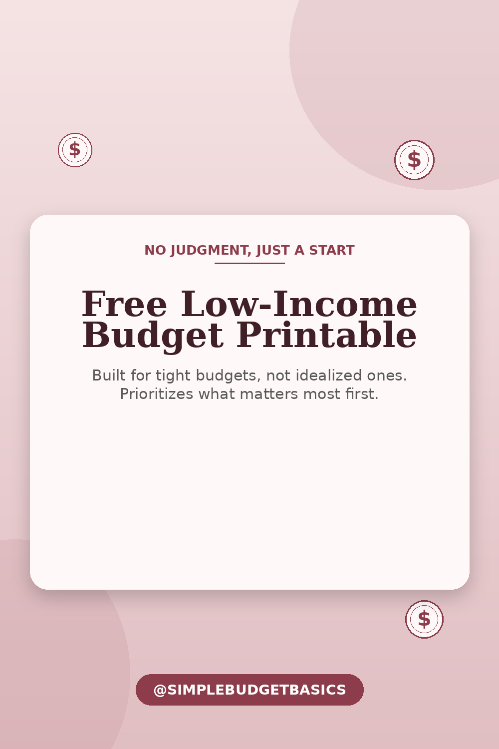 Free Low-Income Budget Printable
